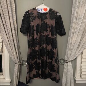 Hunter Bell Black Floral Mini Dress